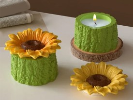Molde silicona pote tapa girasol 